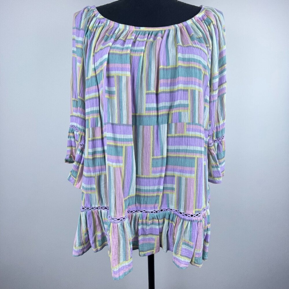 Fever Multi-colored Women's Top Size L